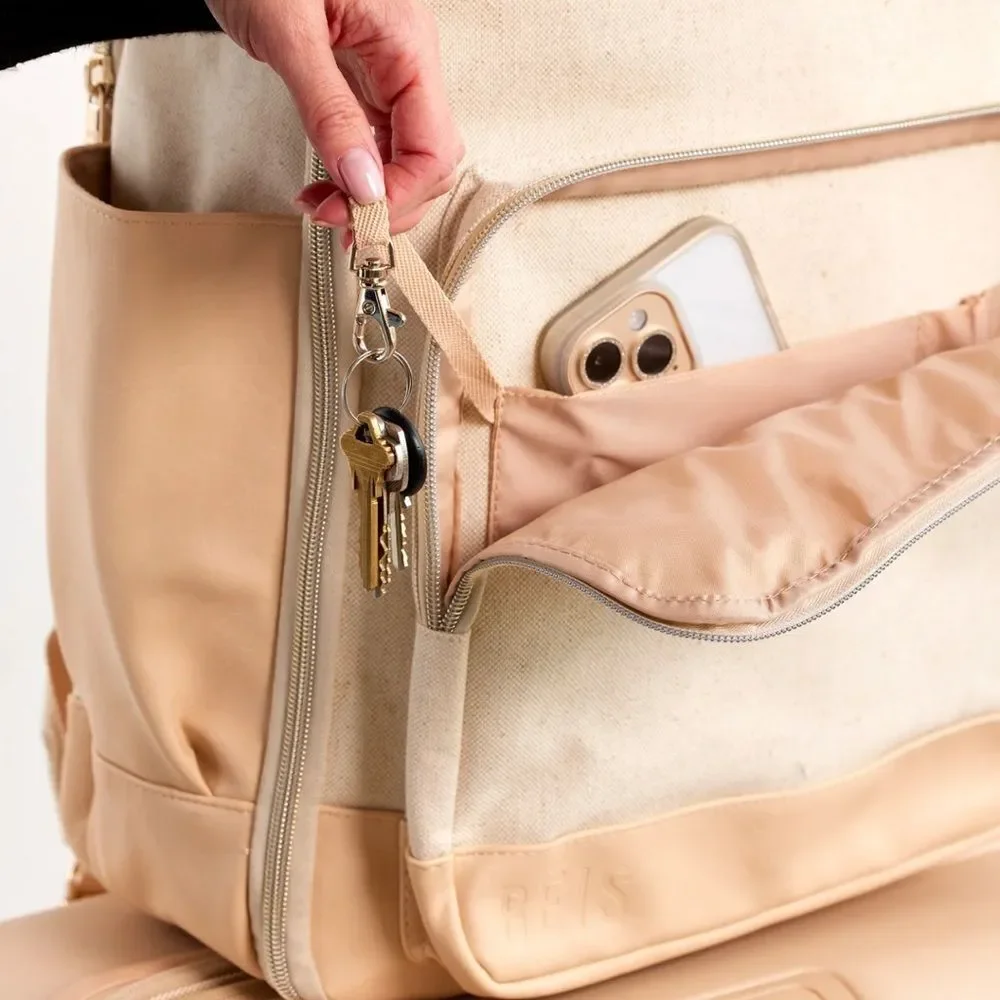 Beis The Travel Backpack in Beige